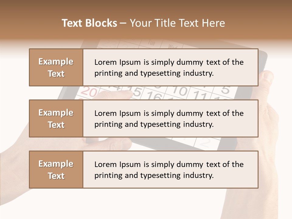 Organizer Tablet Nobody PowerPoint Template