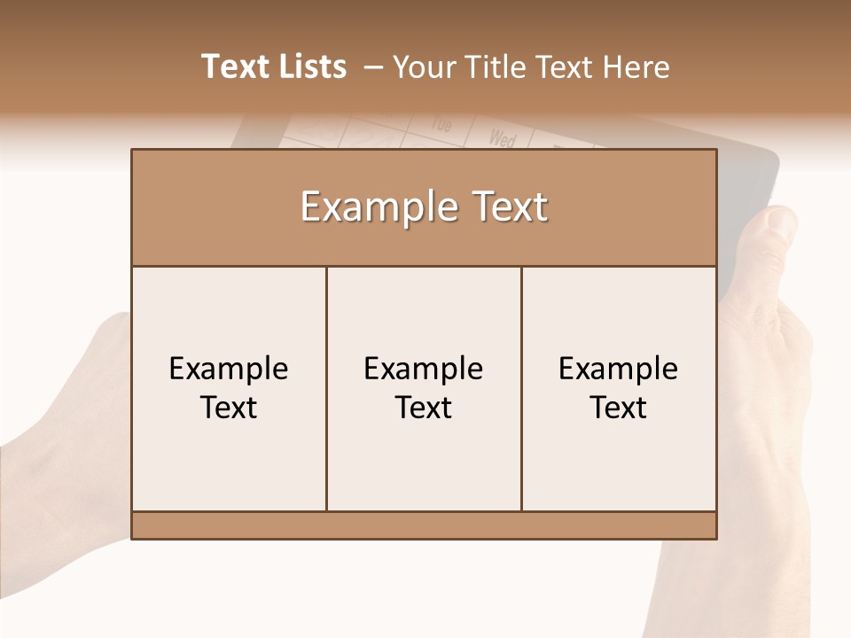 Organizer Tablet Nobody PowerPoint Template