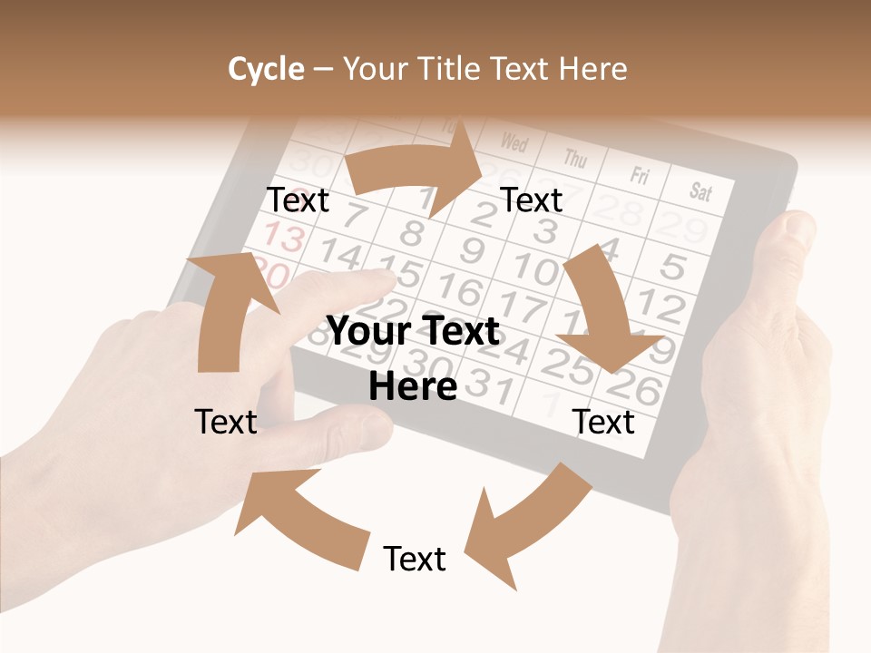 Organizer Tablet Nobody PowerPoint Template