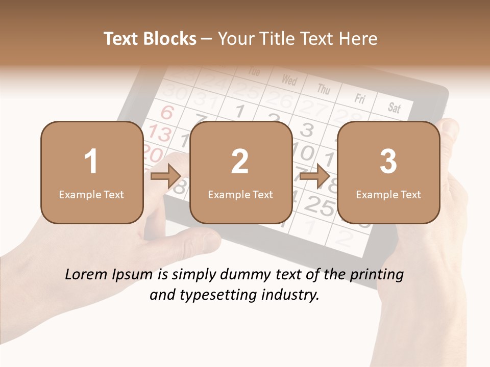 Organizer Tablet Nobody PowerPoint Template