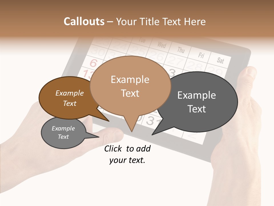 Organizer Tablet Nobody PowerPoint Template