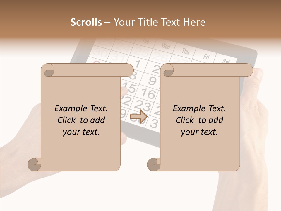 Organizer Tablet Nobody PowerPoint Template