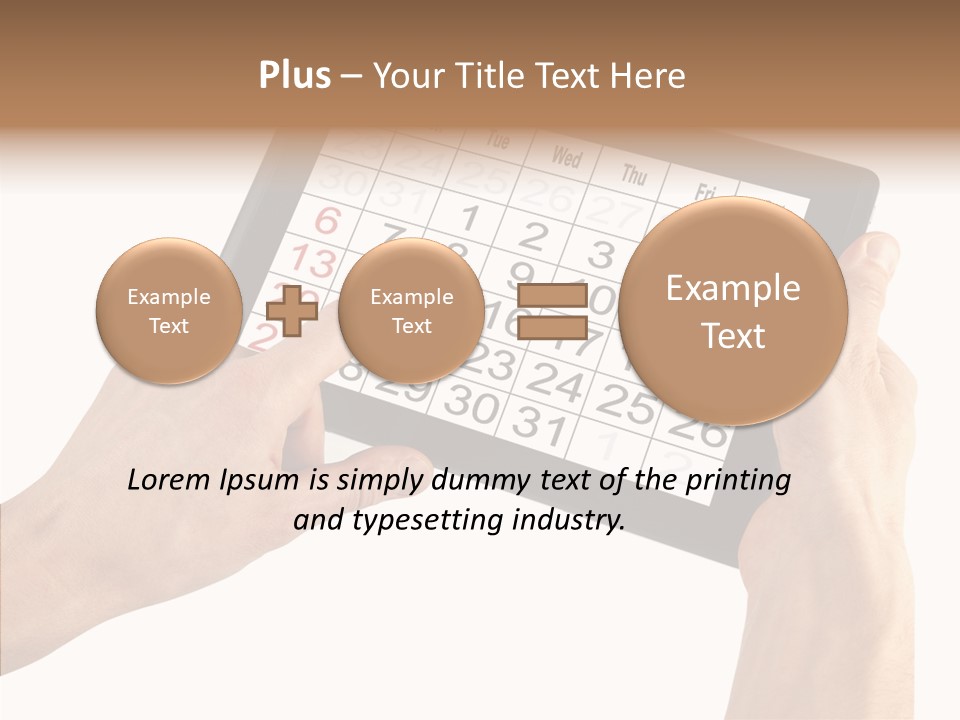 Organizer Tablet Nobody PowerPoint Template