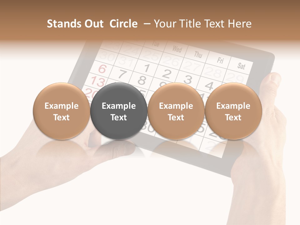 Organizer Tablet Nobody PowerPoint Template
