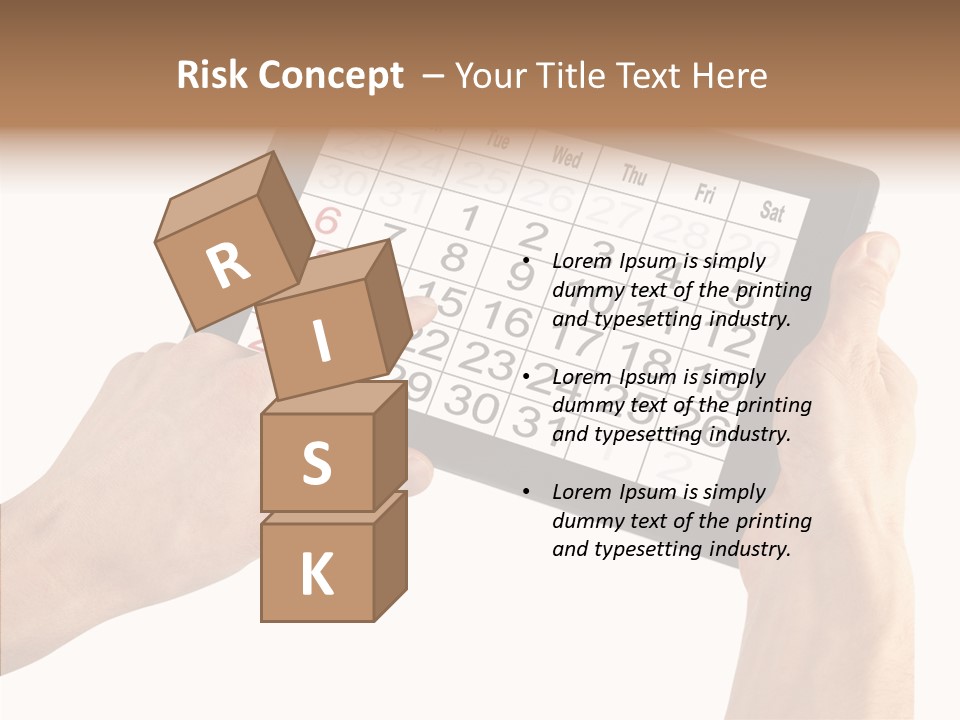 Organizer Tablet Nobody PowerPoint Template