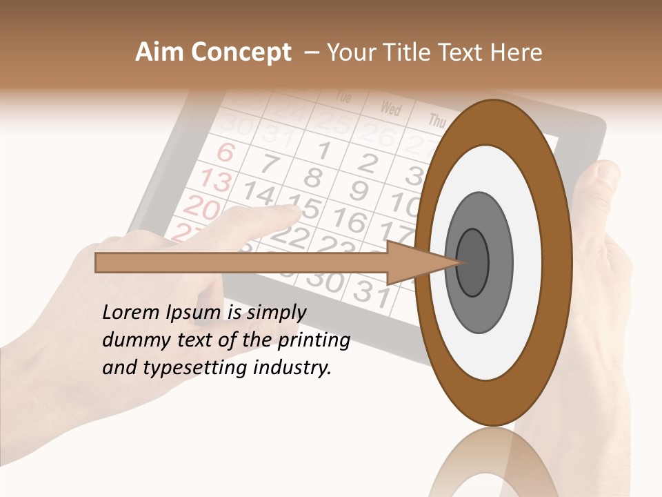 Organizer Tablet Nobody PowerPoint Template