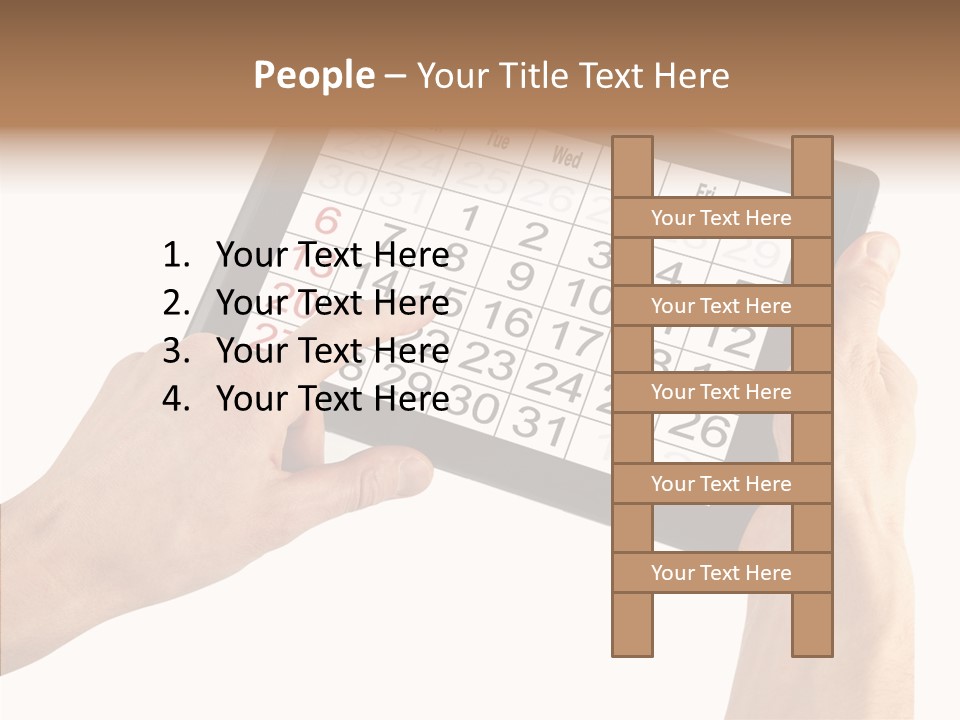 Organizer Tablet Nobody PowerPoint Template