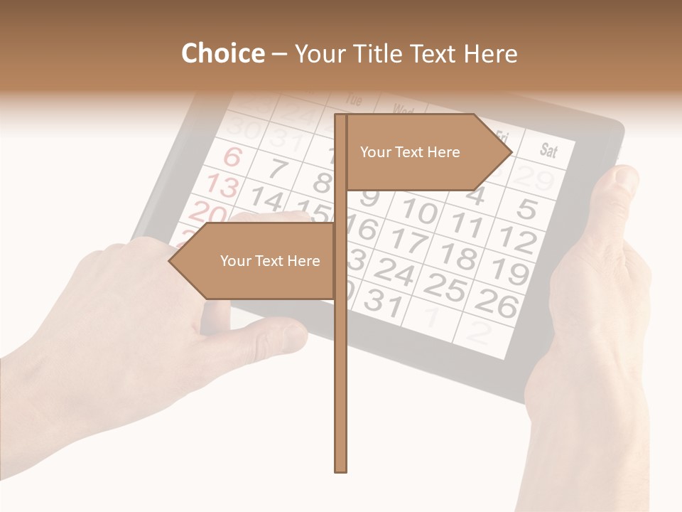 Organizer Tablet Nobody PowerPoint Template