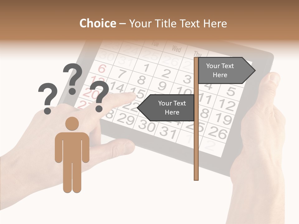 Organizer Tablet Nobody PowerPoint Template