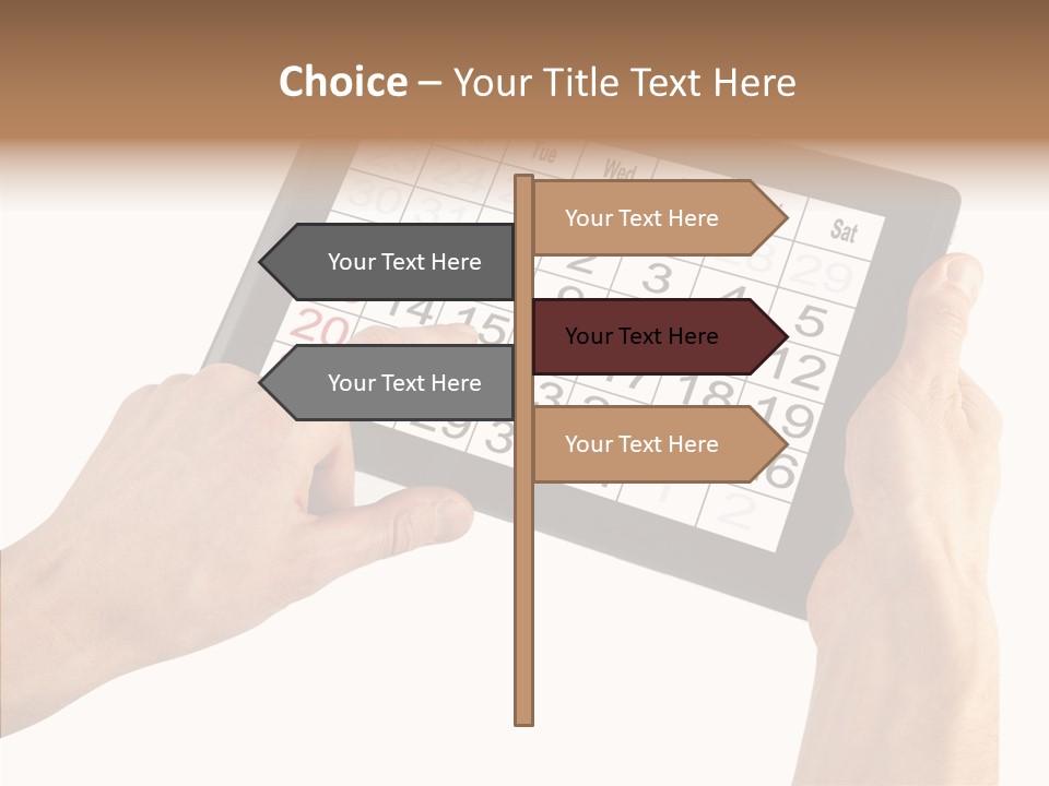 Organizer Tablet Nobody PowerPoint Template