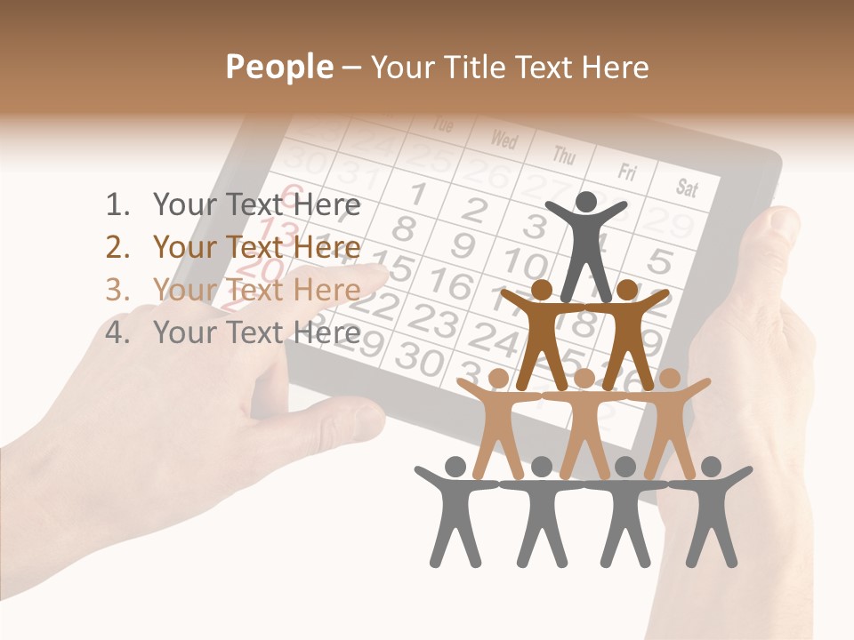 Organizer Tablet Nobody PowerPoint Template