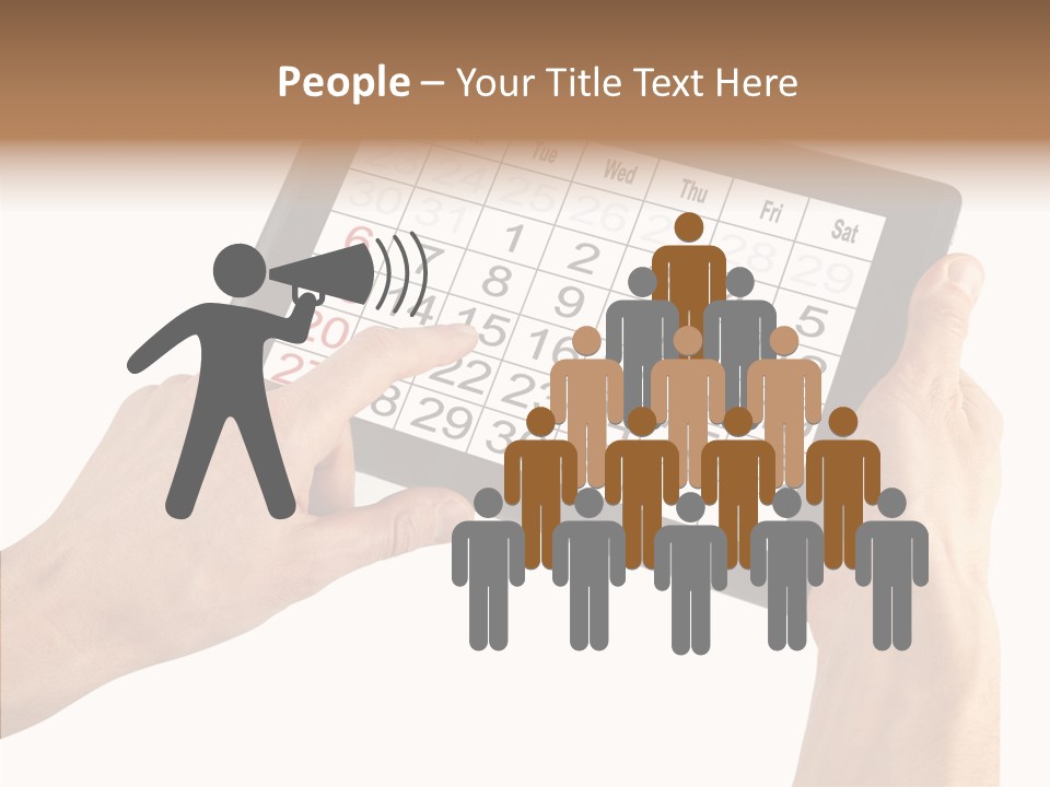 Organizer Tablet Nobody PowerPoint Template