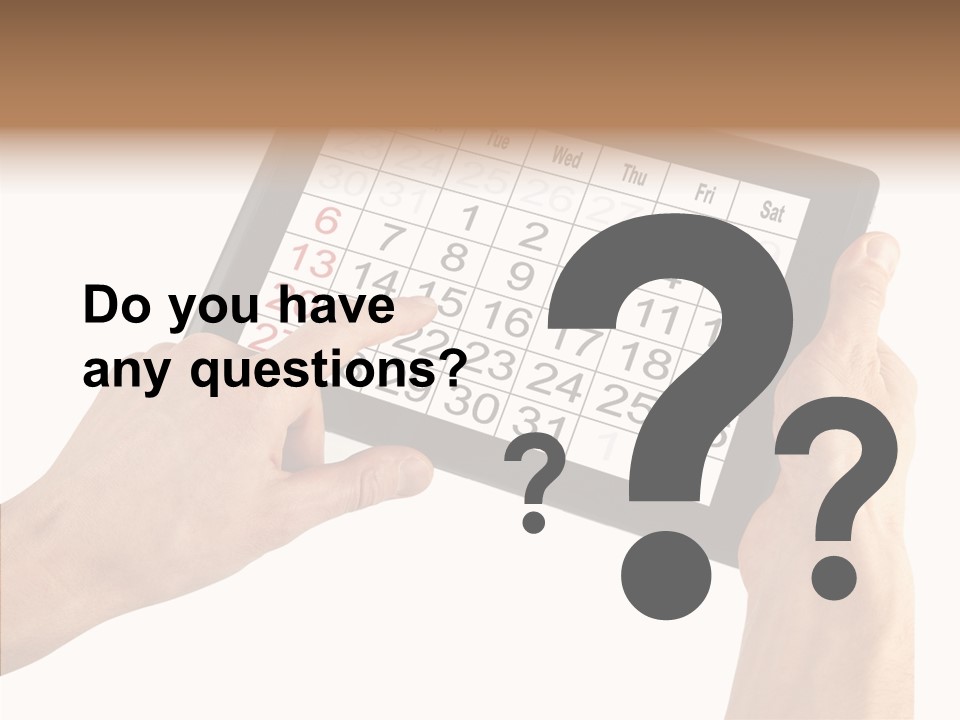 Organizer Tablet Nobody PowerPoint Template