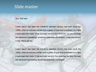 Orange Embroidery Tailoring PowerPoint Template