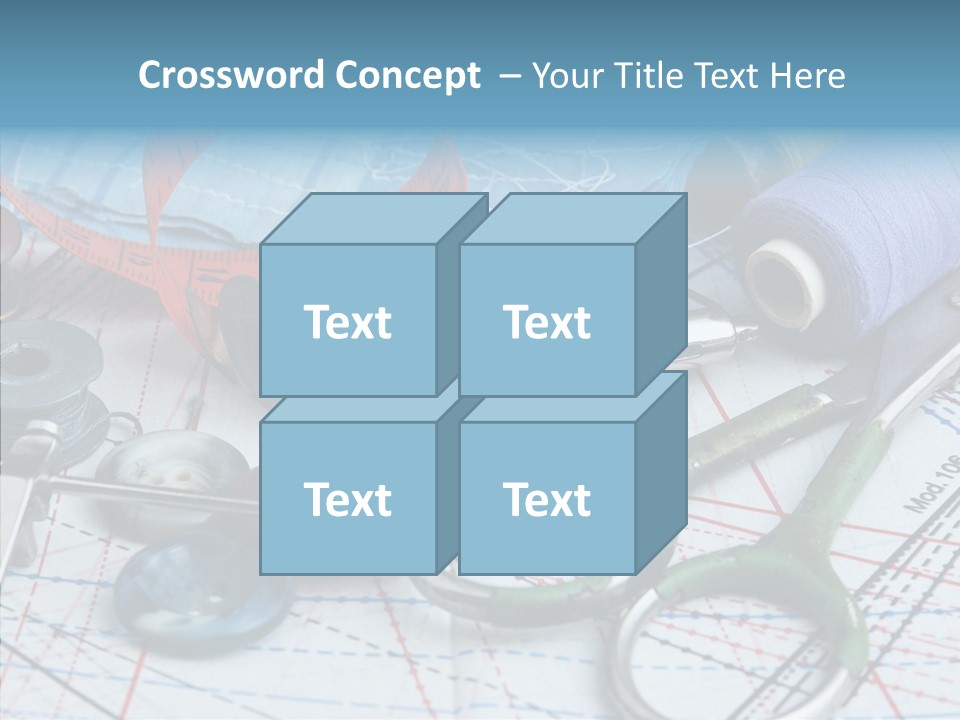 Orange Embroidery Tailoring PowerPoint Template