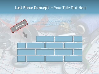 Orange Embroidery Tailoring PowerPoint Template