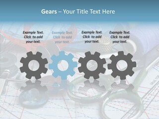 Orange Embroidery Tailoring PowerPoint Template