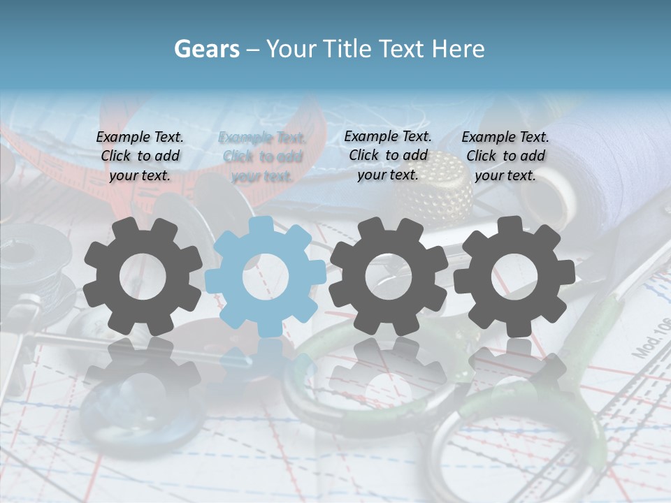 Orange Embroidery Tailoring PowerPoint Template