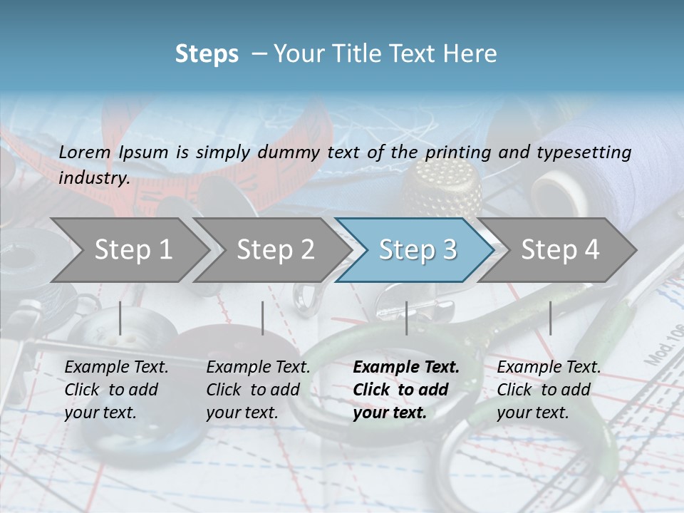 Orange Embroidery Tailoring PowerPoint Template