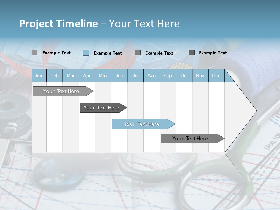 Orange Embroidery Tailoring PowerPoint Template