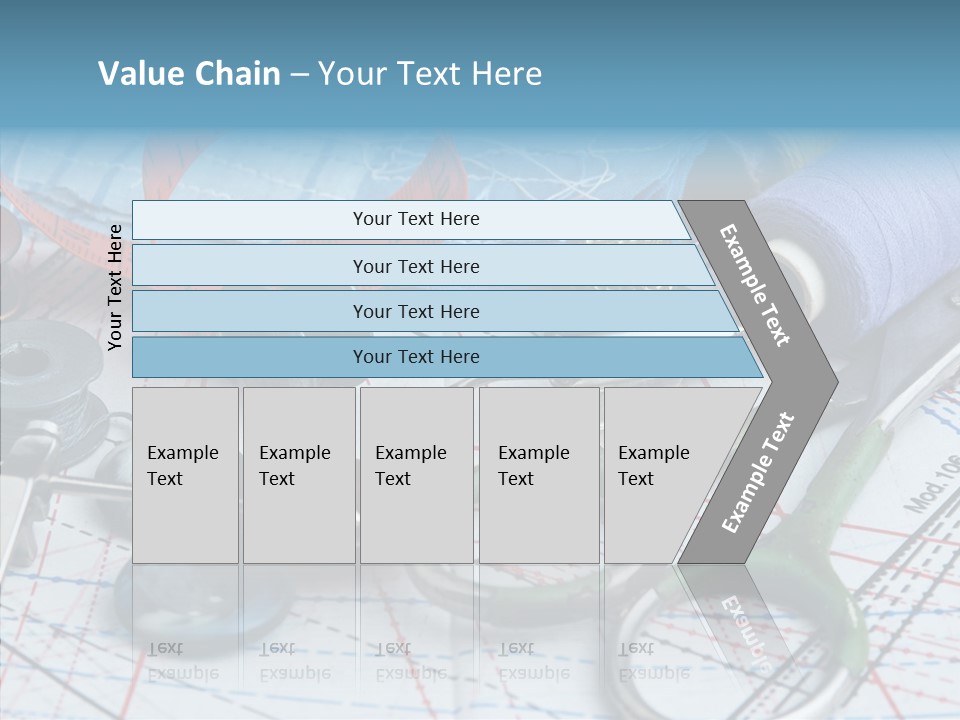 Orange Embroidery Tailoring PowerPoint Template