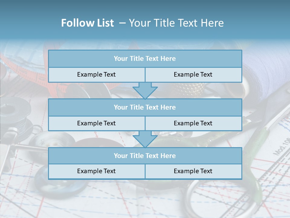 Orange Embroidery Tailoring PowerPoint Template
