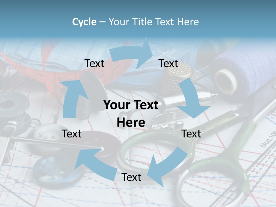 Orange Embroidery Tailoring PowerPoint Template
