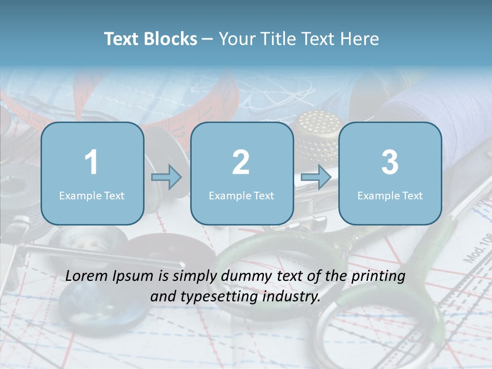 Orange Embroidery Tailoring PowerPoint Template
