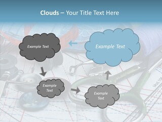 Orange Embroidery Tailoring PowerPoint Template