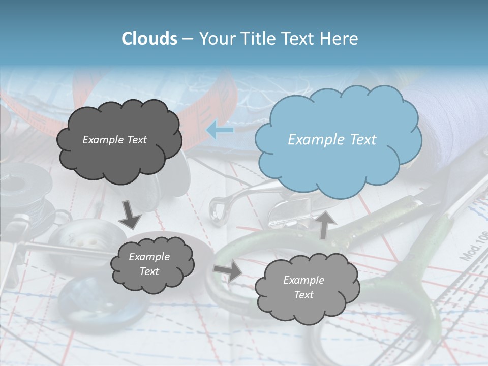 Orange Embroidery Tailoring PowerPoint Template