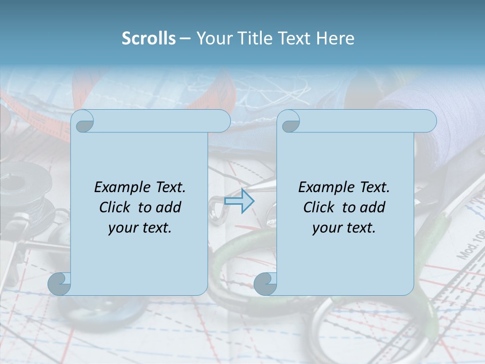 Orange Embroidery Tailoring PowerPoint Template