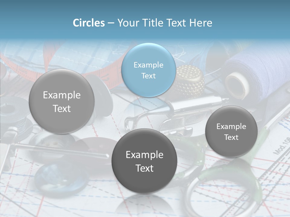 Orange Embroidery Tailoring PowerPoint Template