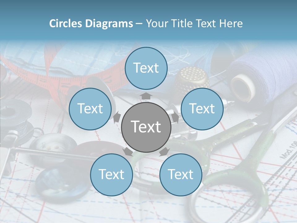 Orange Embroidery Tailoring PowerPoint Template