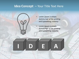 Orange Embroidery Tailoring PowerPoint Template