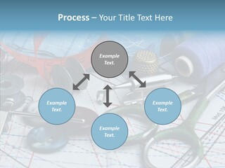 Orange Embroidery Tailoring PowerPoint Template