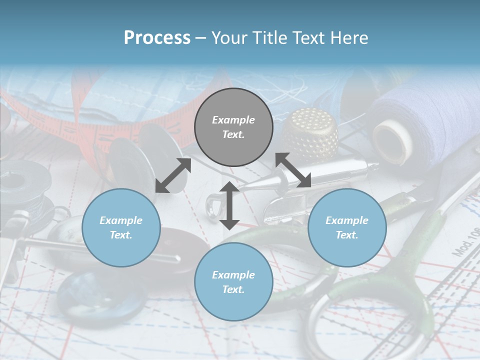 Orange Embroidery Tailoring PowerPoint Template