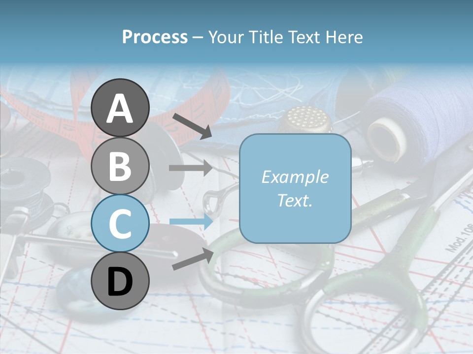 Orange Embroidery Tailoring PowerPoint Template