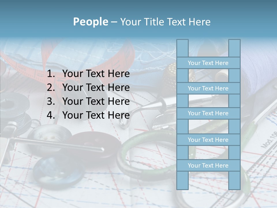 Orange Embroidery Tailoring PowerPoint Template