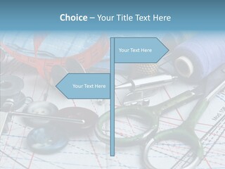 Orange Embroidery Tailoring PowerPoint Template