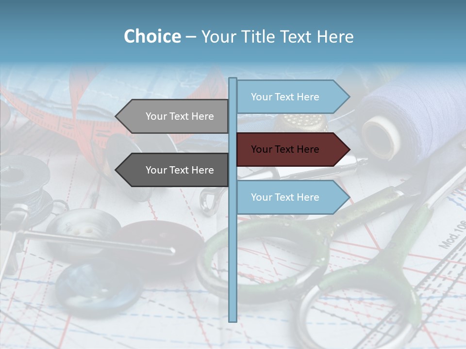 Orange Embroidery Tailoring PowerPoint Template