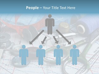 Orange Embroidery Tailoring PowerPoint Template