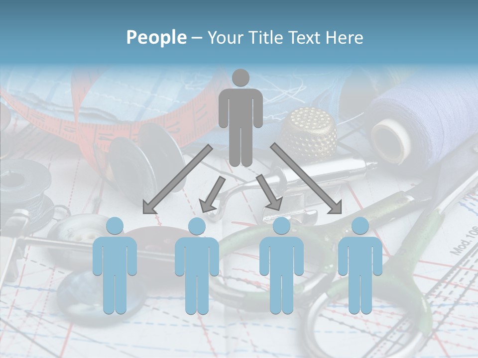 Orange Embroidery Tailoring PowerPoint Template