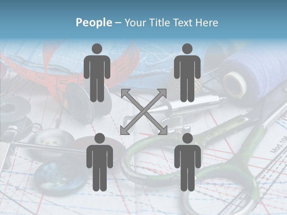 Orange Embroidery Tailoring PowerPoint Template