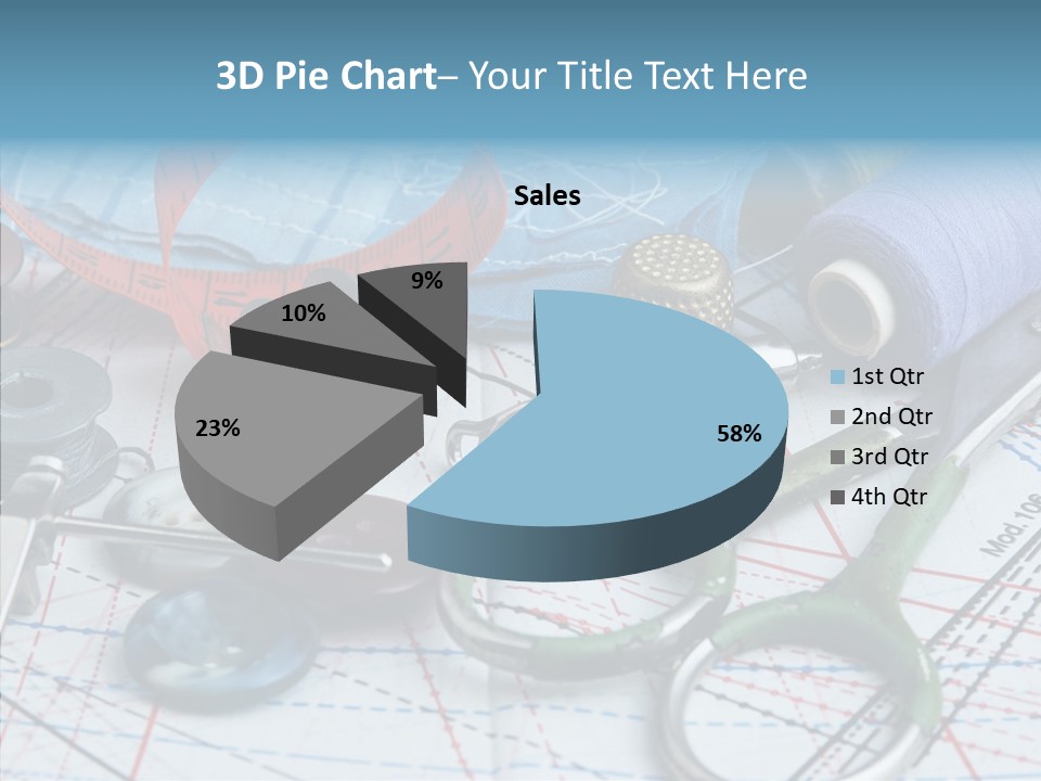 Orange Embroidery Tailoring PowerPoint Template