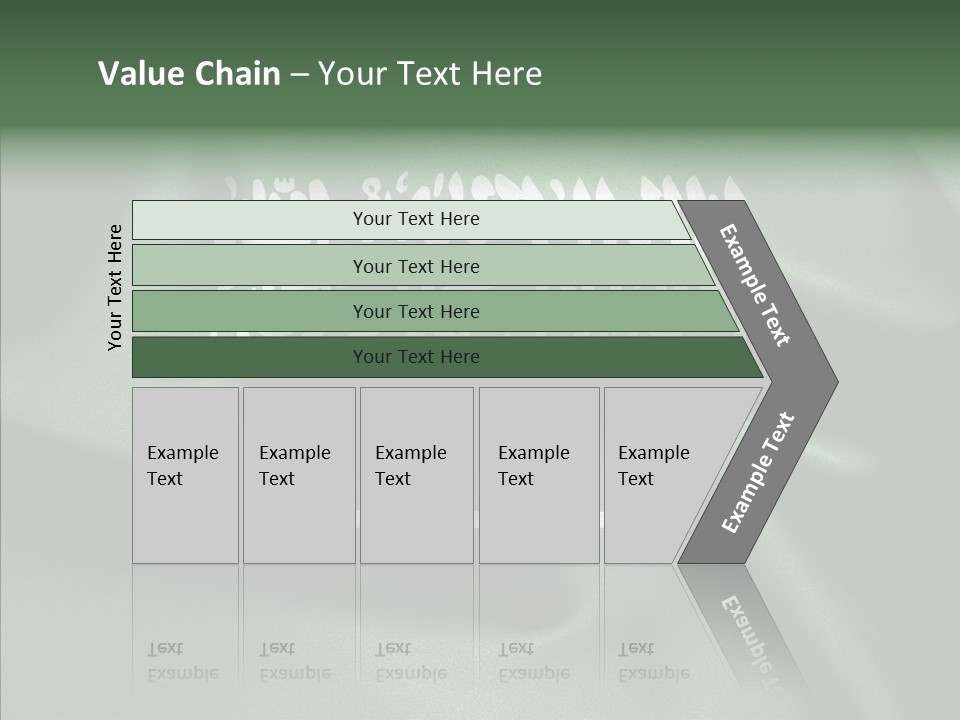 Saudi Flag Centre PowerPoint Template