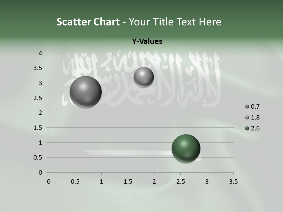 Saudi Flag Centre PowerPoint Template