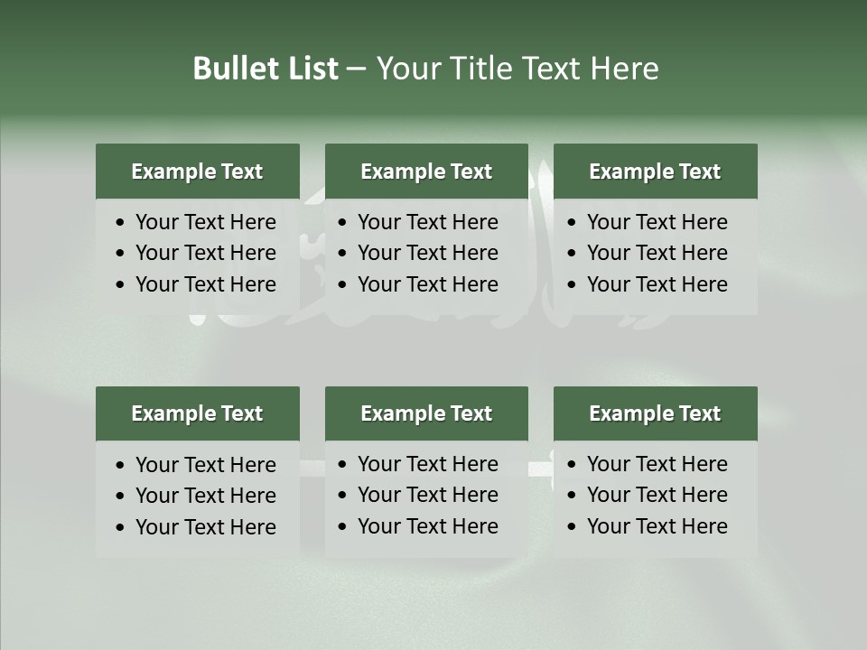 Saudi Flag Centre PowerPoint Template