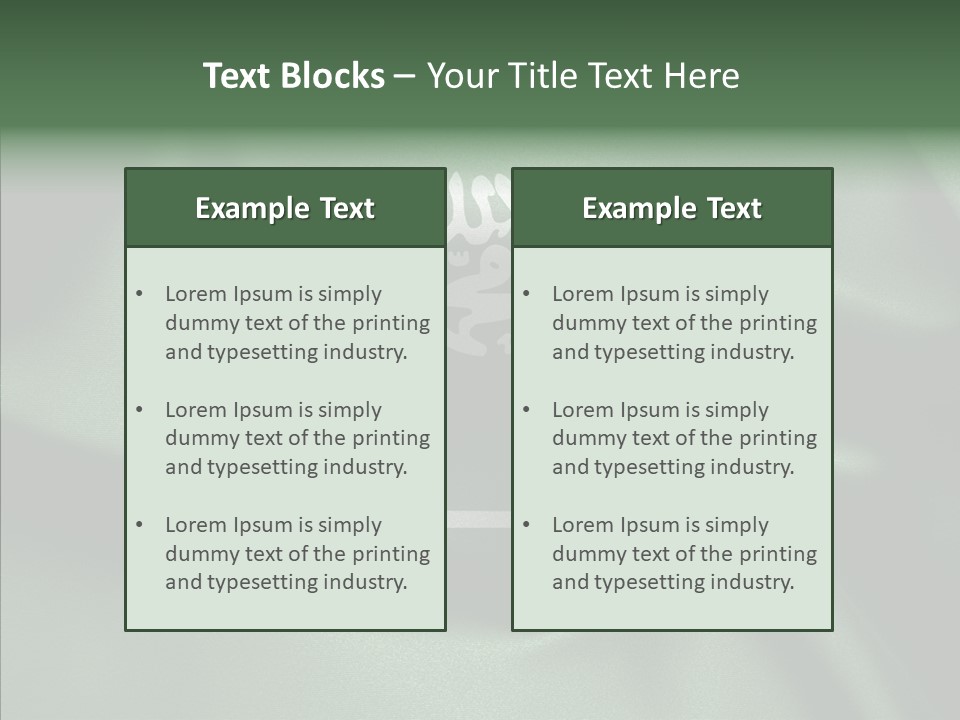 Saudi Flag Centre PowerPoint Template