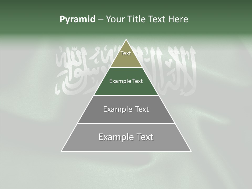 Saudi Flag Centre PowerPoint Template