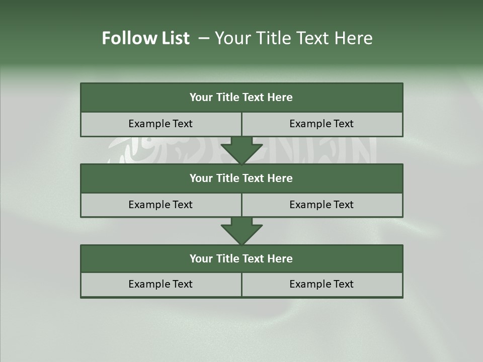Saudi Flag Centre PowerPoint Template